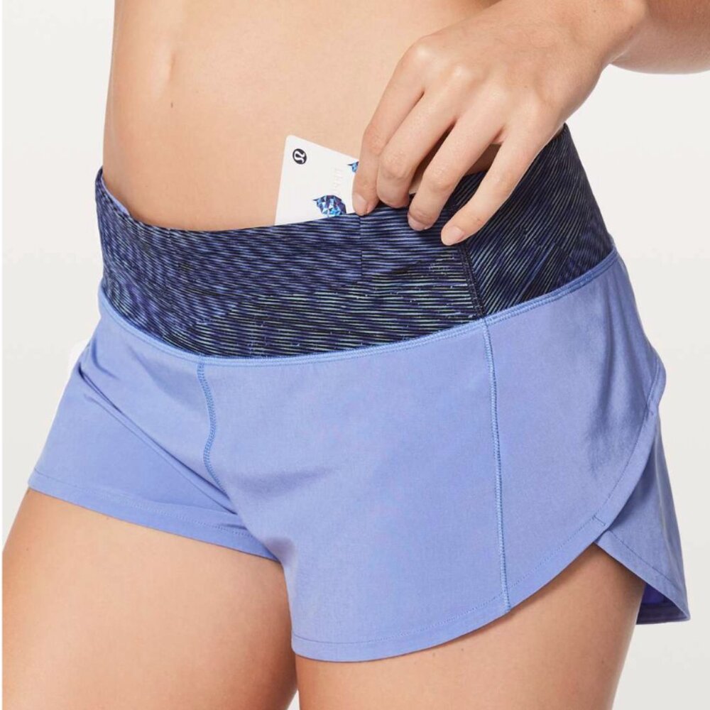 Women Size 12 Lululemon Speed Up 2.5 Active Lined Athletic Running Shorts